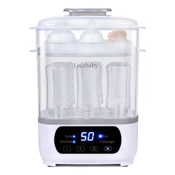 Baby Bottle Steamer and Dryer, All-in-One Sterilizer and Dryer for All Baby Bottle, Bottle Sanitizer for