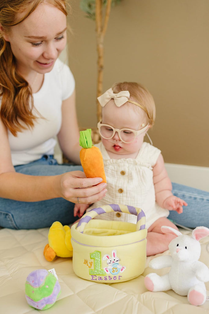 Baby's My First Easter Basket: Deluxe 5-Piece Set with Easter Bunny, Baby Chick, Carrot & Easter Egg - Perfect Easter