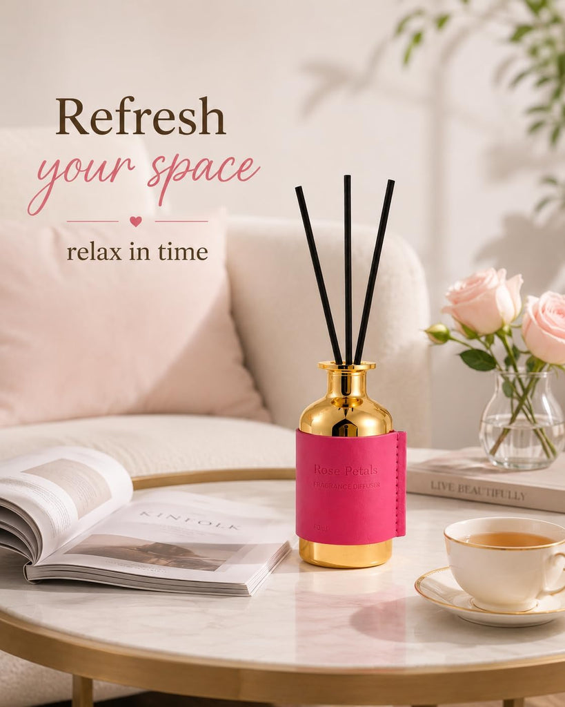 Reed Diffuser Set, Diffuser 80Ml / 2.7 fl OZ Gift Box - Includes Reed Diffuser Sticks, Long Lasting Fragrance Oil