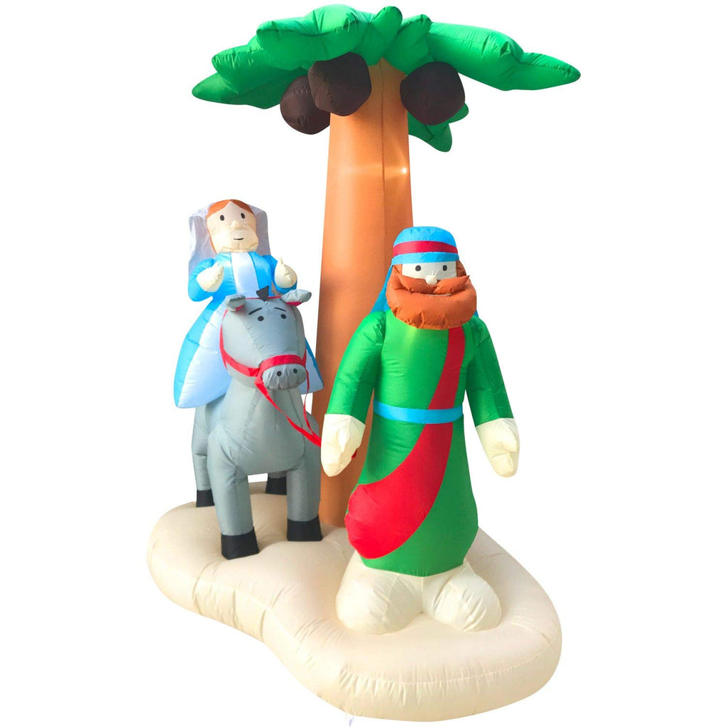 Christmas Messianic Inflatable Outdoor Nativity Figures, Palm Tree 7x5x4 ft
