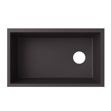 Swan .077 33-in L x 22-in W x 9-in H Granite Kitchen Sink, Nero