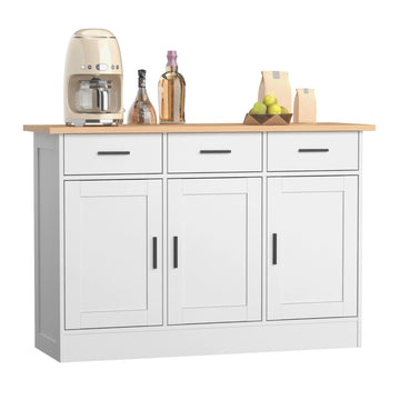 Buffet Cabinet with Storage - Buffets & Sideboards Kitchen Storage Cabinet, Wood Console Table Coffee Bar Accent