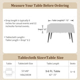 Spring Table Cloth Rectangle Table, Embroidery Heavy Duty Cotton Linen Tablecloth, Farmhouse Rustic 