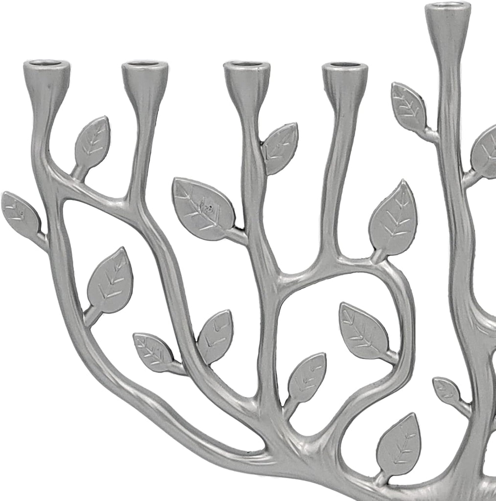 Hanukkah Large Tree of Life, Pewter Finish 11 Inches Long