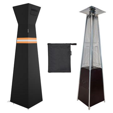 Pyramid Torch Patio Heater Cover with Zipper, Storage Bag and Reflective Strip, Heavy Duty 420D Waterproof Dust-proof