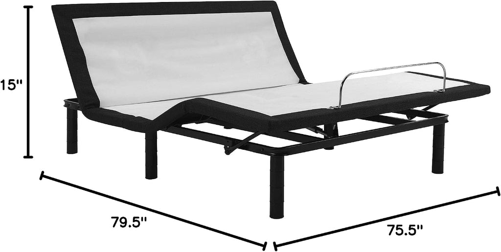 E4 King Adjustable Bed Frame with Massage, Anti-Snore, Zero Gravity, USB Charging, Under Bed Lights, Wireless Remote