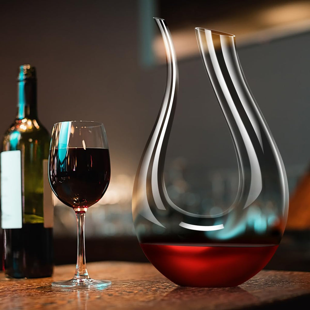 Wine Decanter,Red Wine Carafe,Wine Aerator,100% Hand Blown Lead-free Crystal Glass,Wine Decanters and Carafes,Wine