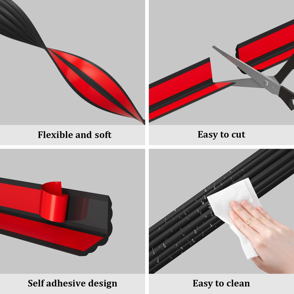 Wall Corner Protector Trim, 40 Feet Flexible Inside & Outside Guard, Peel and Stick Molding, Self-Adhesive Strip for