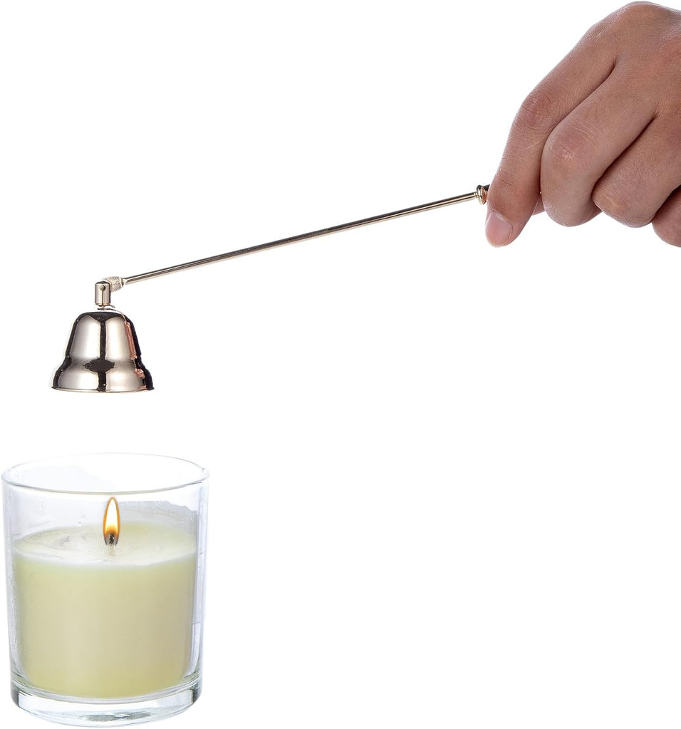 Large Size Candle Wick Trimmer and Candle Snuffer Set with Long Handle,Polished Stainless Steel Wick Scissor Cutter