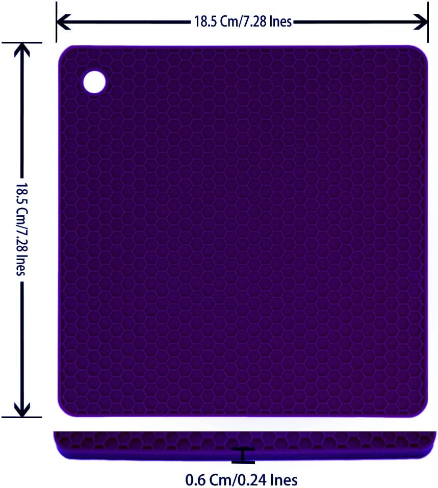 Silicone Trivets for Hot Dishes, Pots and Pans, Hot Pads, Mixing Color Silicone Pot Holders Mats Quartz Counter Heat