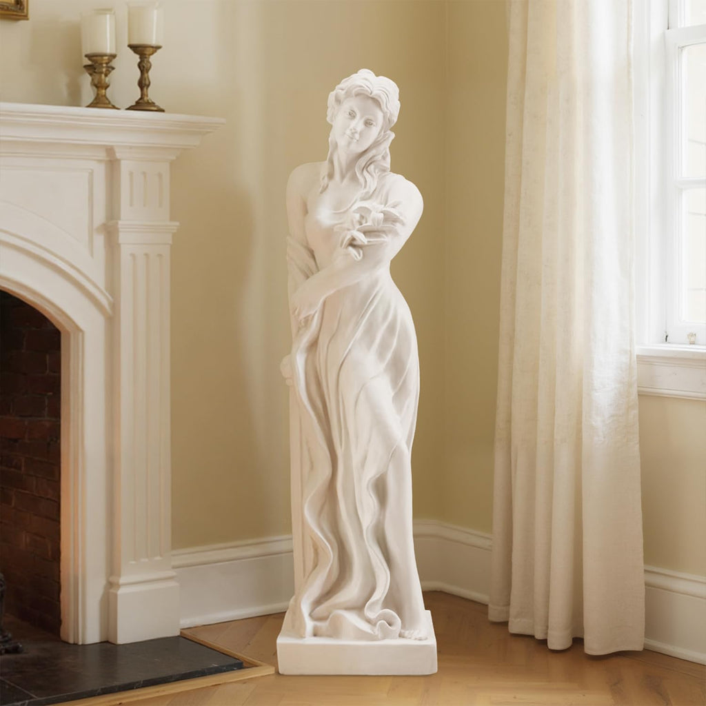 51" Nymph Garden Statue, Roman Goddess Sculpture for Outdoor Decor