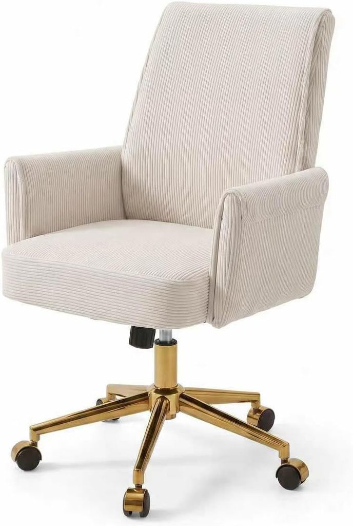 Velvet Home Office Desk Chair, Accent Upholstered Modern Height Adjustable Swivel Chair with Wheels,Ergonomic