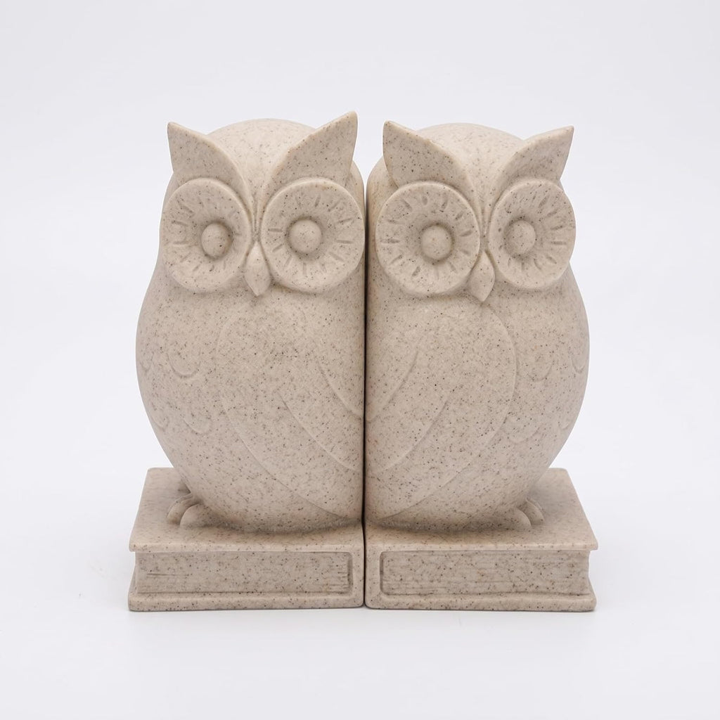 Bookends Sculptural Bookends with Rectangular Base Unique Bookend Holder for Readers, Bookshelf, Desk, Gray