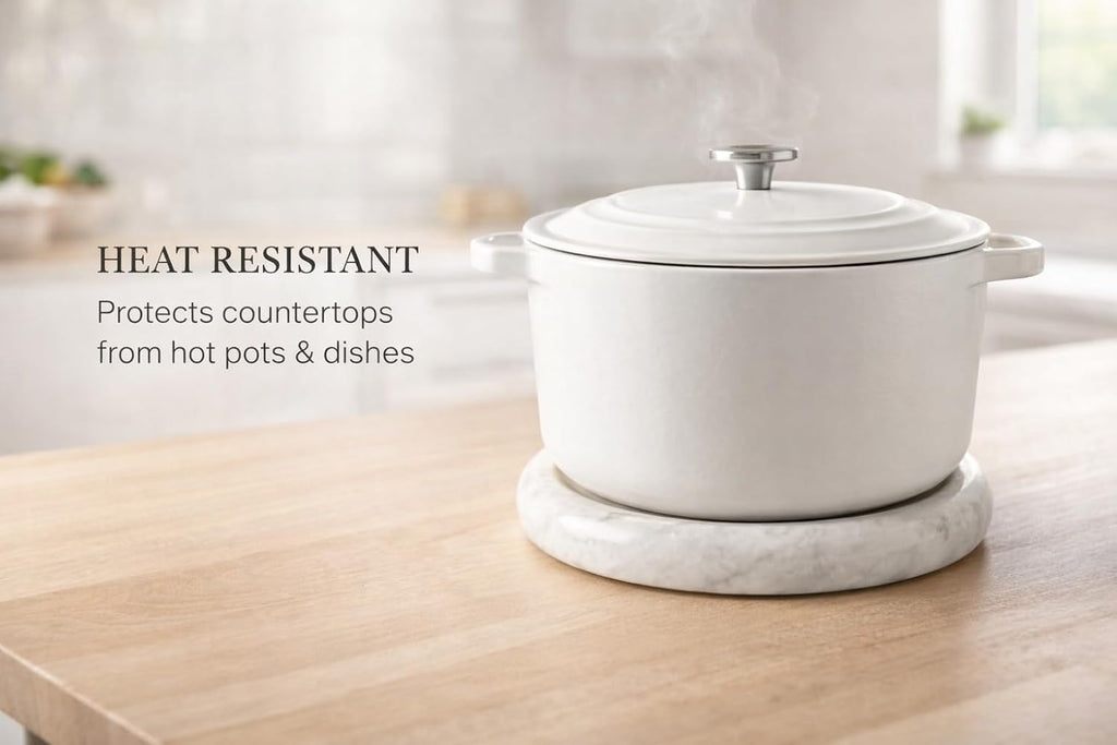 Marble Trivet, Stone Trivets for Hot Dishes - Set of 2