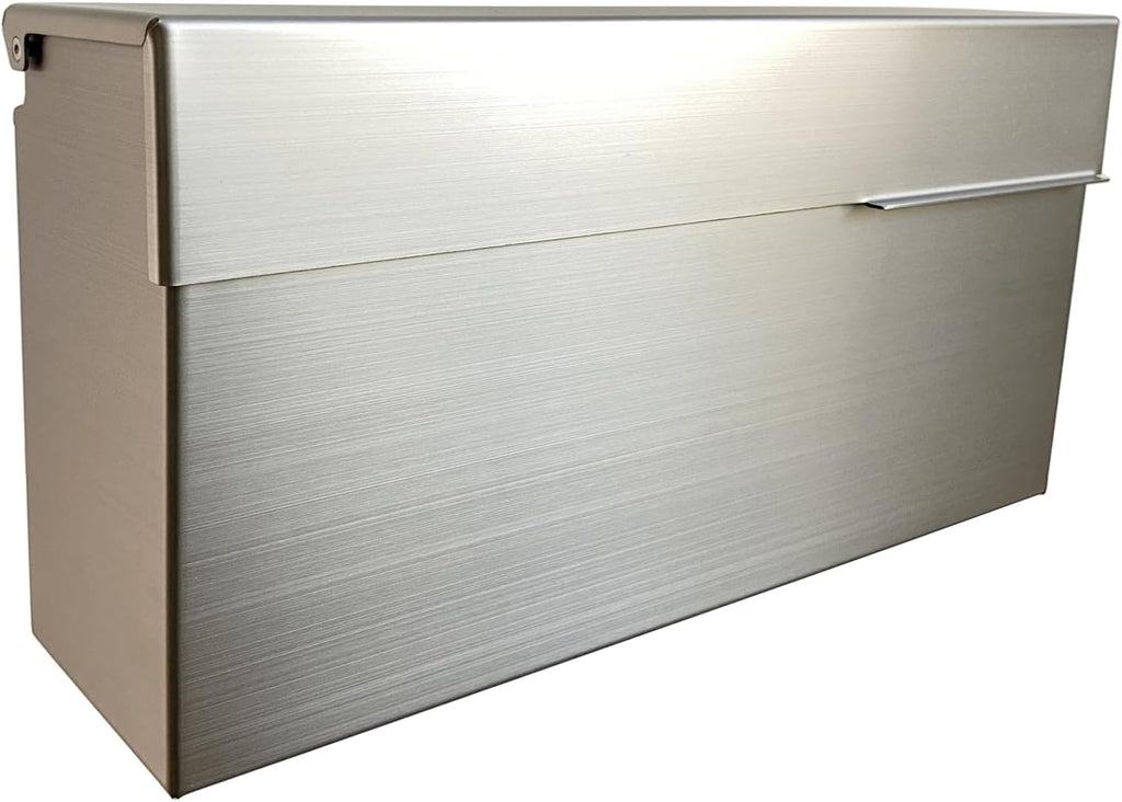 Stainless Steel Wall Mounted Mailbox Outdoor Mailbox with Rain Cover