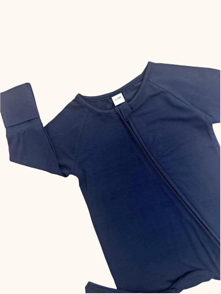 Bamboo Rayon Baby Pajamas, Zip Rompers for Boys and Girls