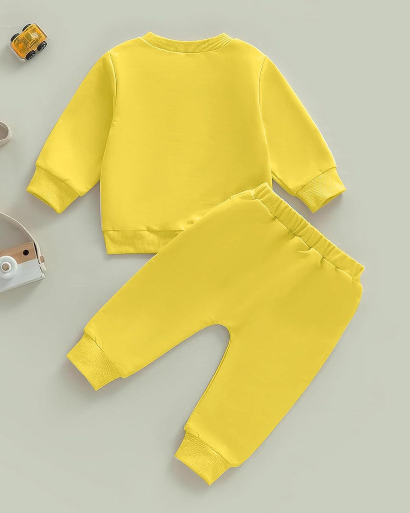 Toddler Baby Boys Casual Outfit Graphic Live Breathe Fish Long Sleeve Sweatshirt and Jogger Pants Piece Set