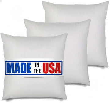 3 Pack Pillow Insert 26x26 Hypoallergenic Square Form Sham Stuffer Standard White Polyester Decorative Euro Throw