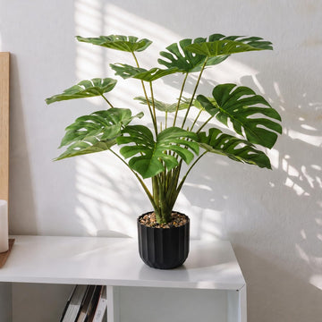 Fake Plants, Artificial Monstera Plant in Pot