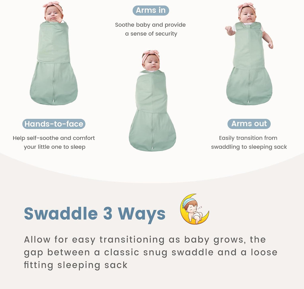 Baby Swaddle Sleep Sack, 1.0 TOG, 100% Cotton