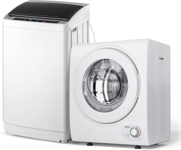 17.8LBS Full Automatic Washing Machine and 1.5CuFt Portable Clothes Dryer Set, Compact Laundry Washer and Dryer Combo