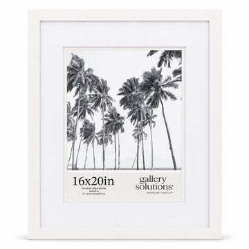 16x20 Poster Frame, White, Matted to 11x14