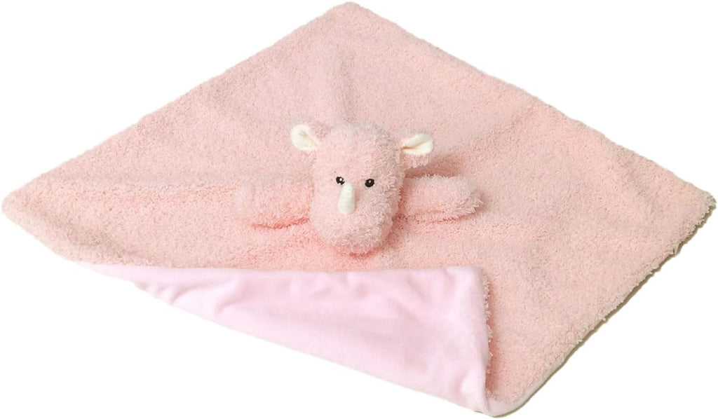 Baby Pink Rhino Soft Stuffed Animal Security Blanket, Plush Rhino Character Lovey Blanket, Baby Shower/Nursery Gift