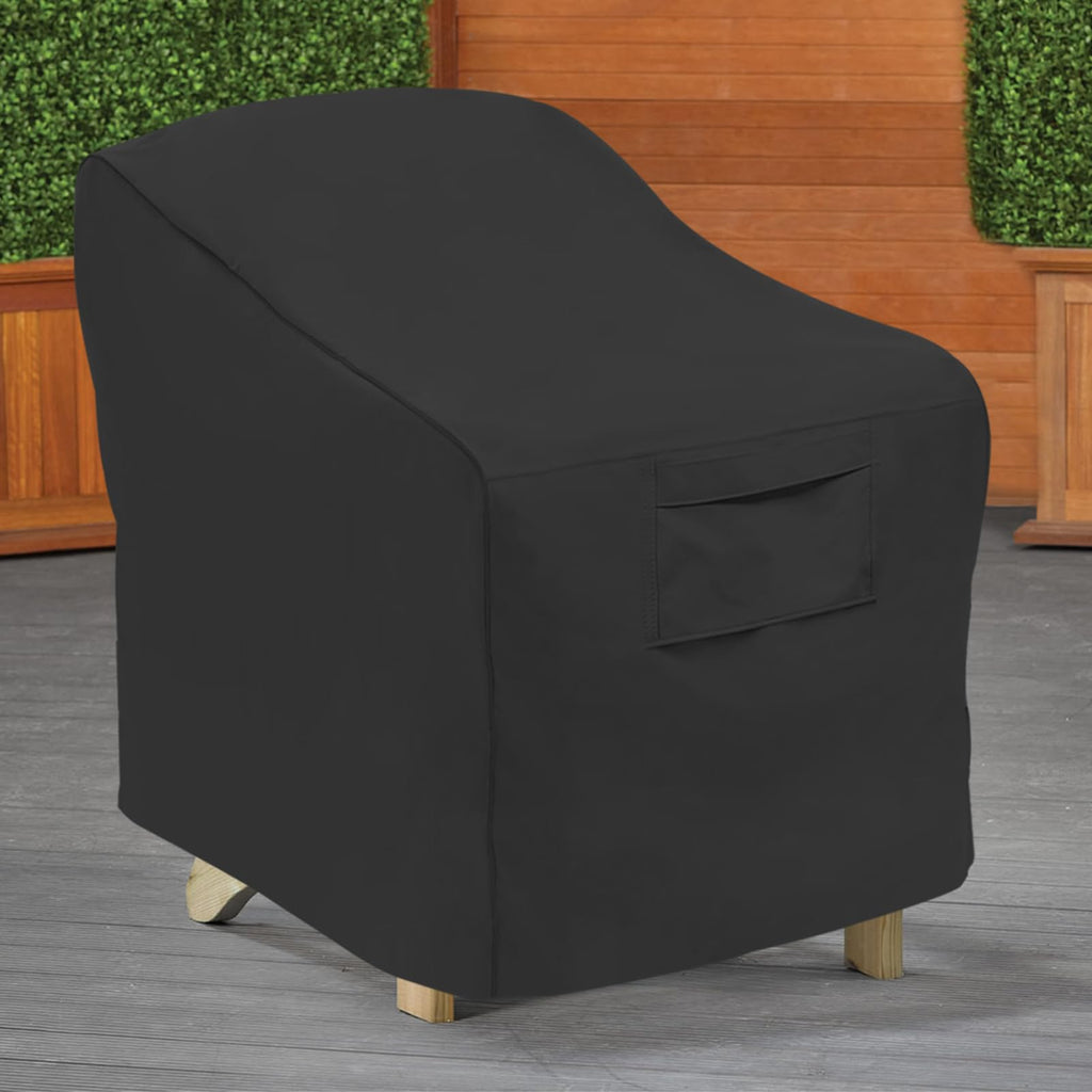 Patio Adirondack Chair Covers, Heavy Duty Outdoor Chair Covers, Waterproof Patio Furniture Covers (4Pack, Black)