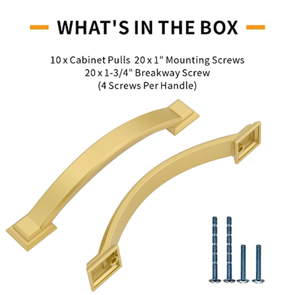 10 Pack 5 Inch Cabinet Handles Gold Cabinet Pulls Kitchen Cabinet Handles Kitchen Cabinet Hardware Kitchen Handles