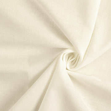 Cotton Lawn Fabric | Lining Fabric | 100% Cotton | Thin | 58" Wide | Sewing, Air Feel Layer | Cloth, Solid (Ivory, 2