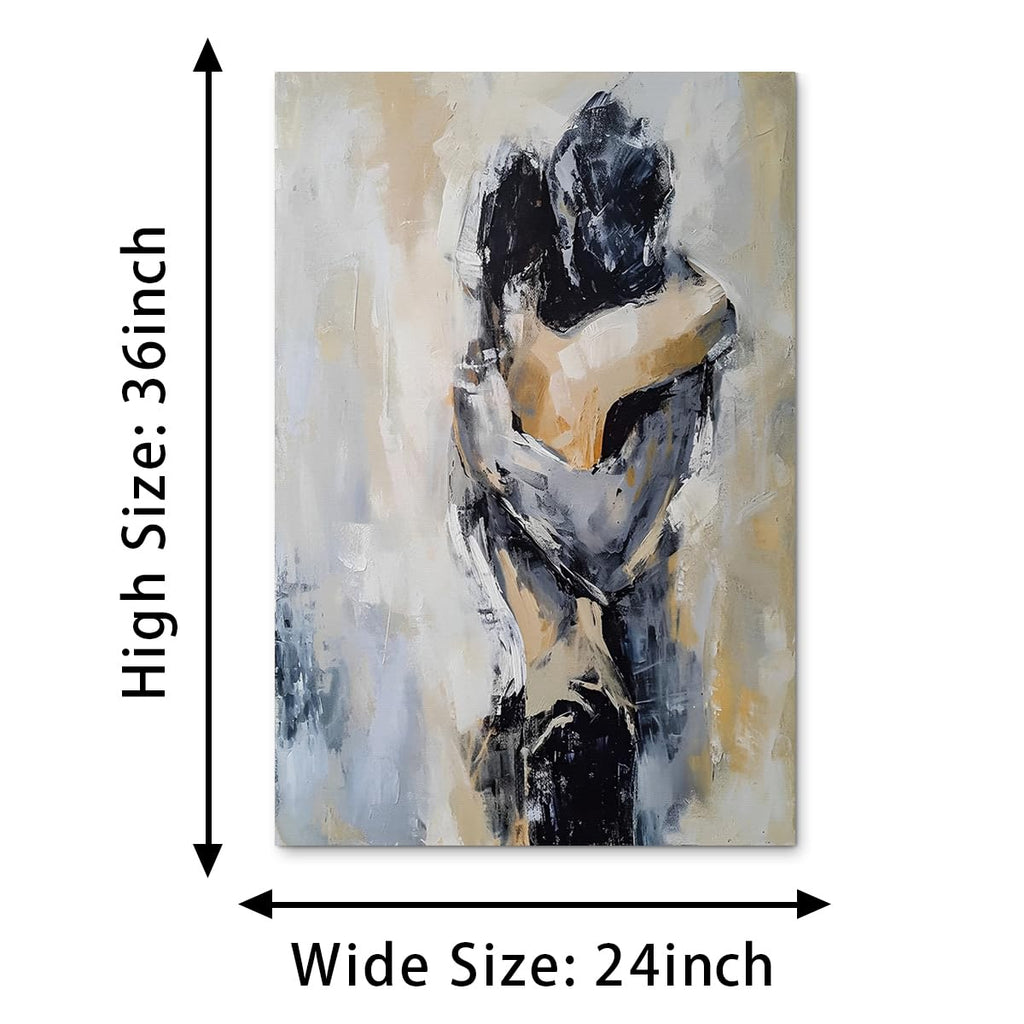 Sexy Canvas Wall Art Couples Hugging Wall Decor 24 x 36in