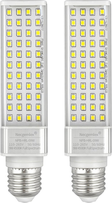 LED Plant Grow Bulbs for Grow Light for Indoor Plants, Sun Light, 44 LEDs of 17W (50W Fluorescent Bulbs Equivalent)