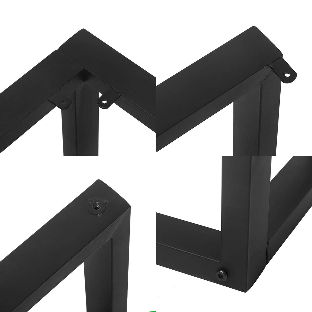 2 Pcs V Shape Table Legs - Heavy Duty Metal, Dining Table & DIY Iron Bench Legs (H28"xW17.7")