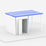 2-in-1 Outdoor Storage Shed, 7' x7' Galvanized Steel Metal S - Image 6