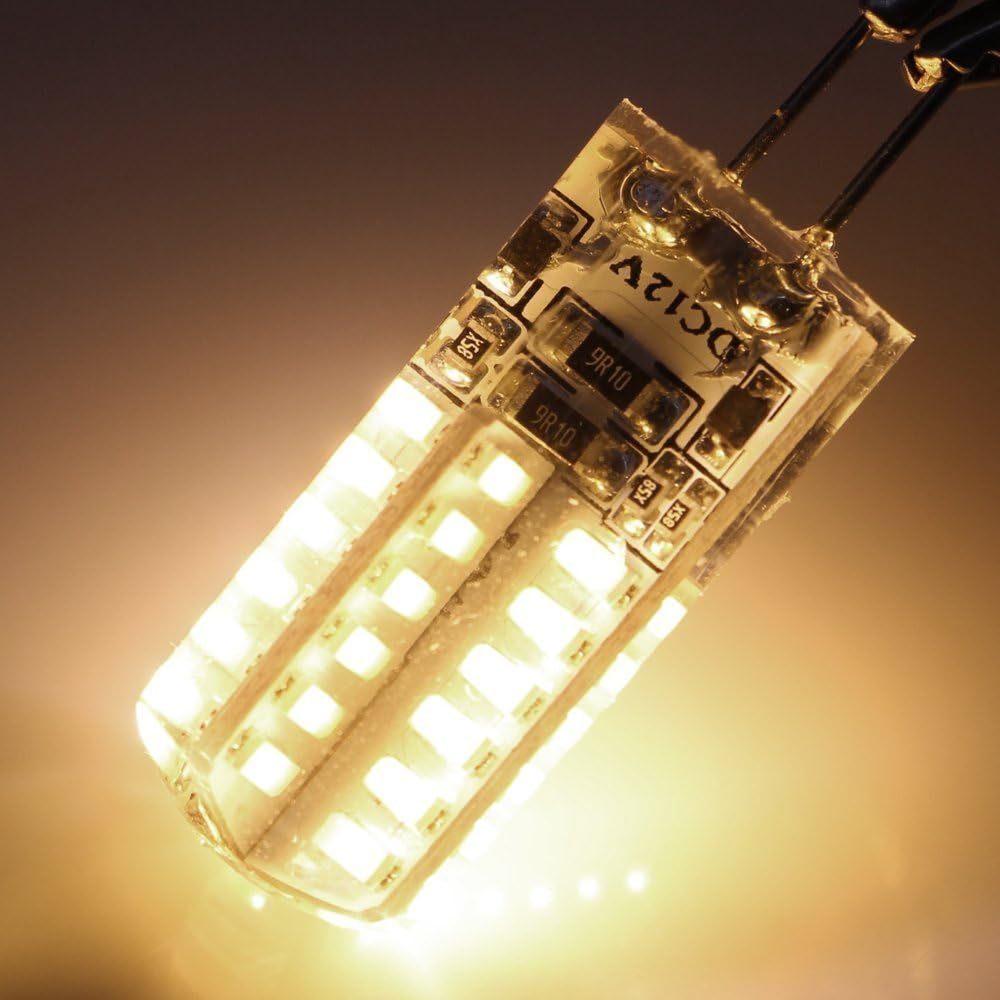 10pcs G4 LED Bulbs JC Bi-Pin Base Light Bulbs 3W AC/DC 12V 20W-30W T3 Halogen Bulb Replacement Landscape Bulbs(Warm