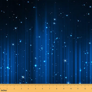 Ombre Fabric by the Yard, Galaxy Stars Upholstery Fabric for Chairs, Gradient Stripes Outdoor Fabric, Starry Sky