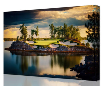 Sunset Landscape Golf Course Wall Art Picture Golf Course Wall Decor Bedroom Bathroom Home Decorations Canvas Prints