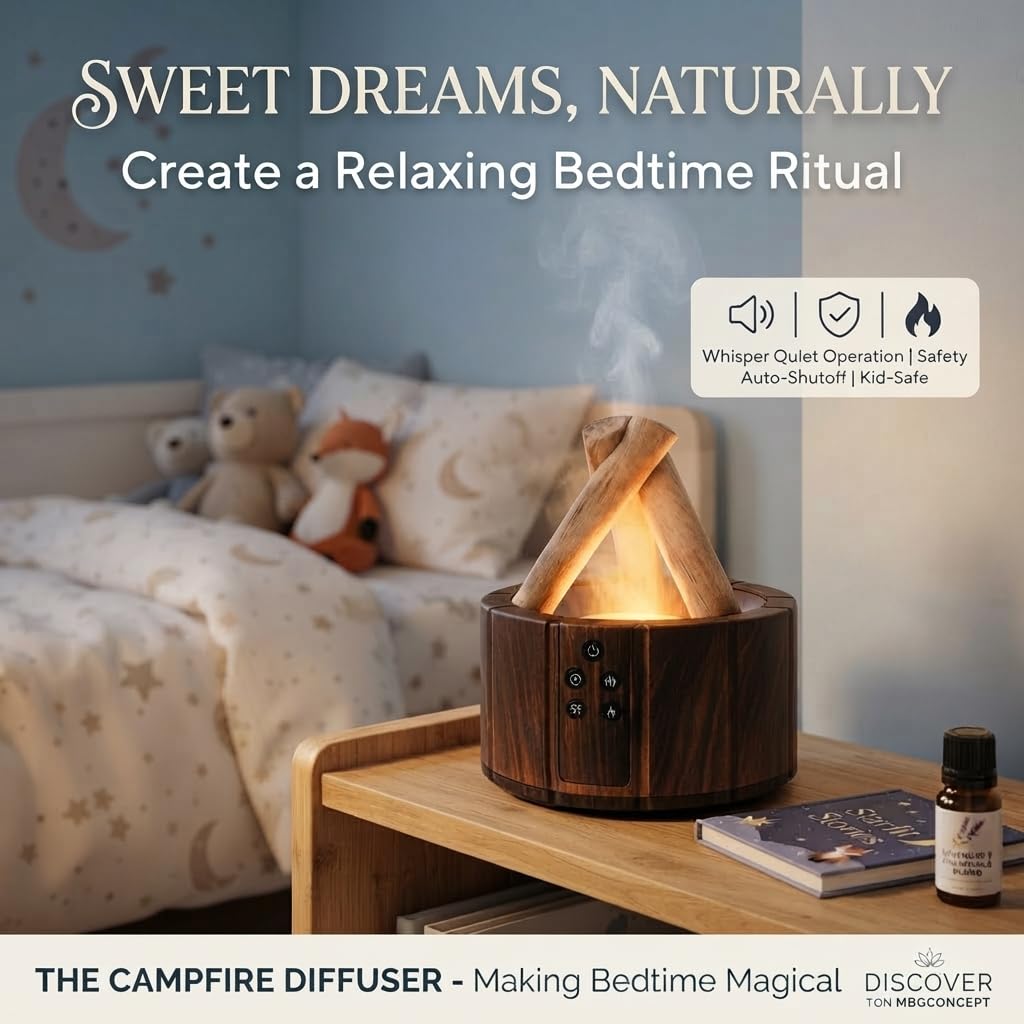 Campfire Flame Diffuser Aroma Essential Oil 250ml Humidifier Remote Control