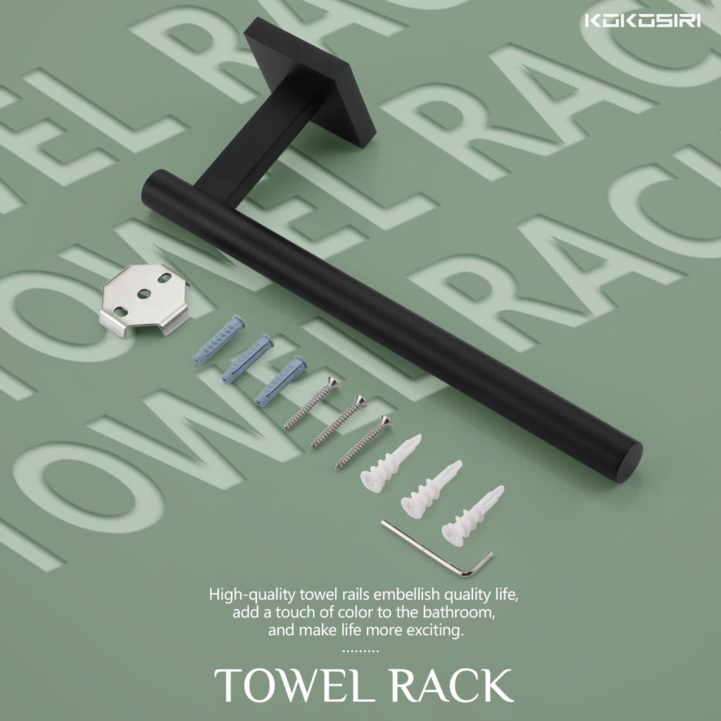 Towel Bar Matte Black Bathroom Hardware Hand Towel Rails Wall Mounted Kitchen Toilet Cabinet Paper Holder, Stainless