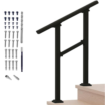 Hand Rails for Outdoor Steps, 2 Step Stair Railing Kit