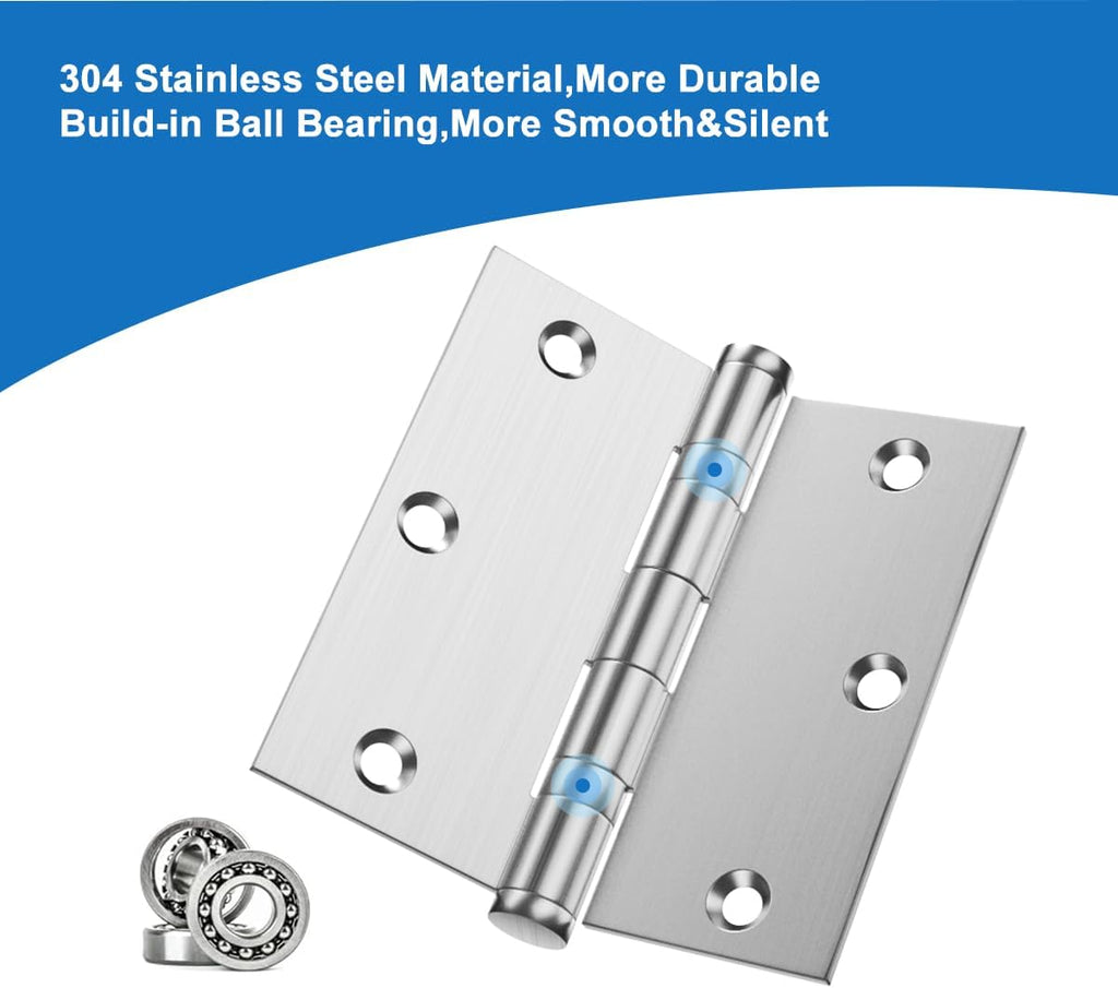 304 Stainless Steel Door Hinges,3.5 x 3.5 Inch Ball Bearing Hinges