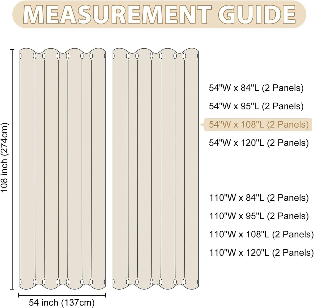 Waterproof Outdoor Curtains with Zipper Top & Bottom Grommet Thermal Privacy Drapes 2 Panels Gazebo Outside Blackout