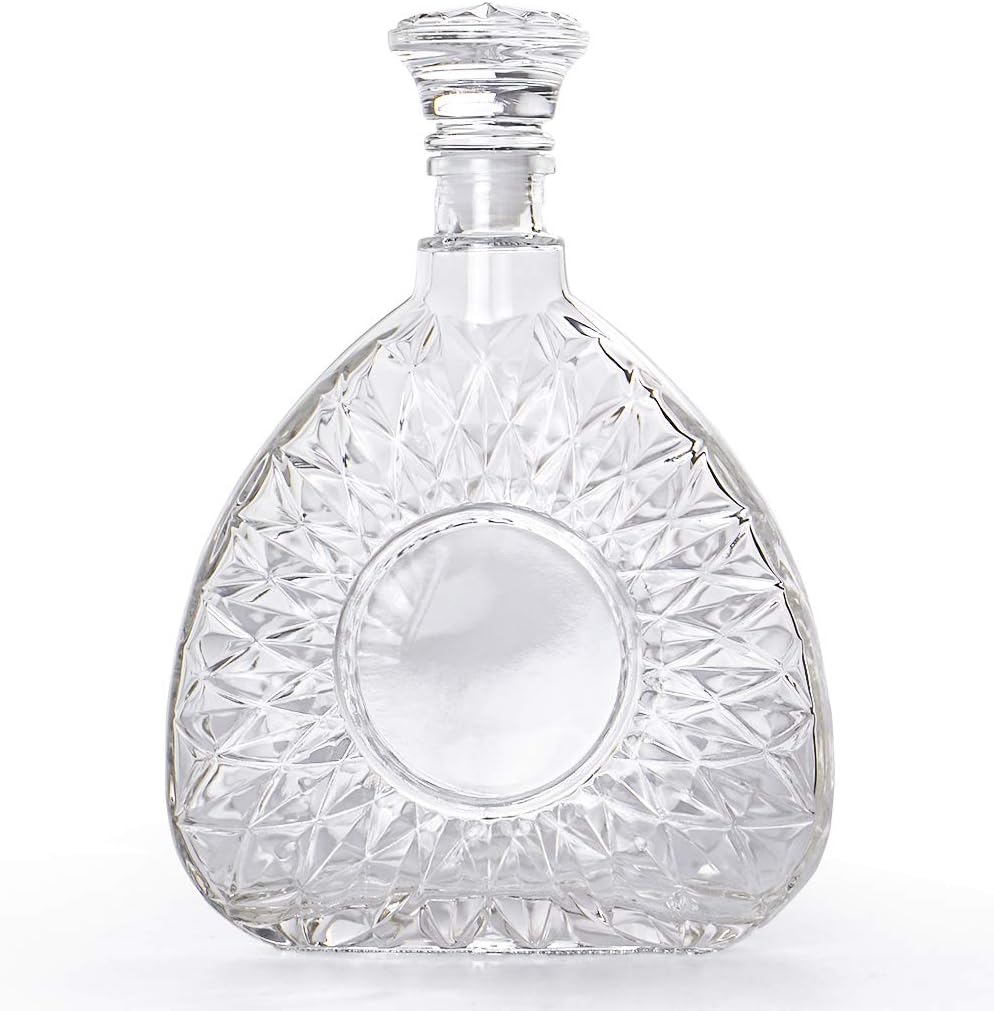 Liquor Decanter, Glass Decanter with Airtight Stopper, Decanter Bottle for Whiskey, Brandy, Scotch, Bourbon