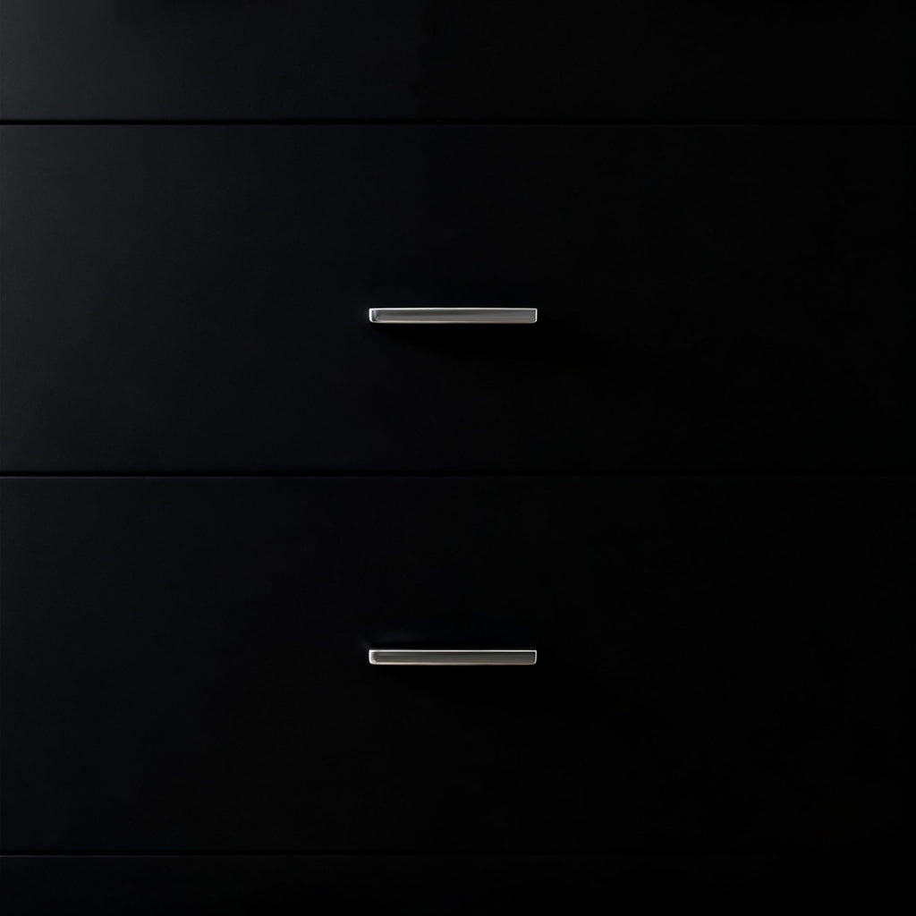 Dresser with Power Outlets Wooden 6 Drawer Dresser with USB and Type C Port Chest of Drawers Tall Black Organizer
