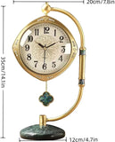 Quartz Movement Brass Mantel Clock with Long Power Reserve