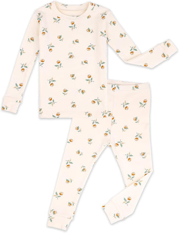 6M- Baby Toddler Girls Floral Modal Cotton Long Sleeve Pajamas