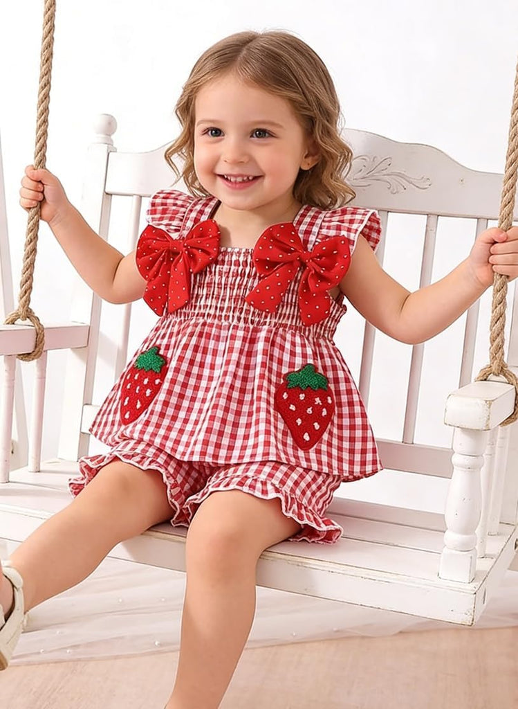 Toddler Girl Clothes Baby Outfit Straps Sleeveless Camisole Tank Top Shorts Kids Cute Summer Clothing Set