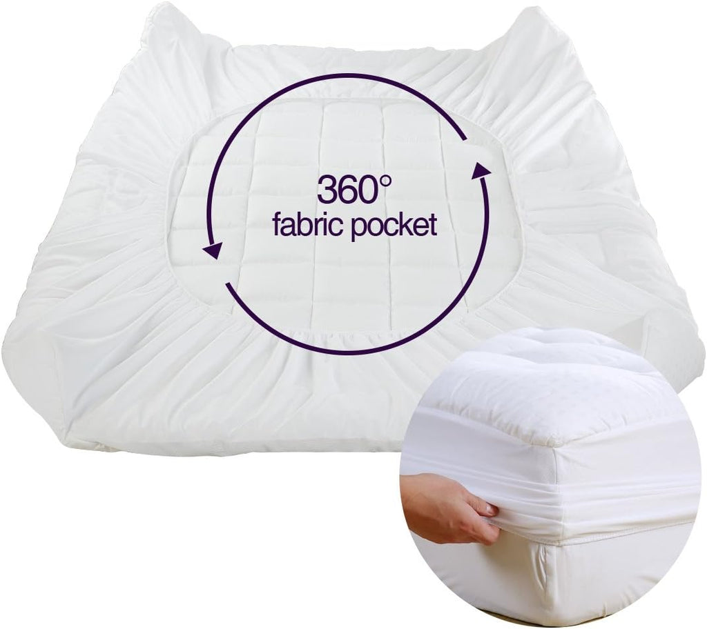 King Size Mattress Pad Cotton Pillow Top Mattress Topper White | Cooling Mattress Cover Cotton Top,8-21" Deep Pocket