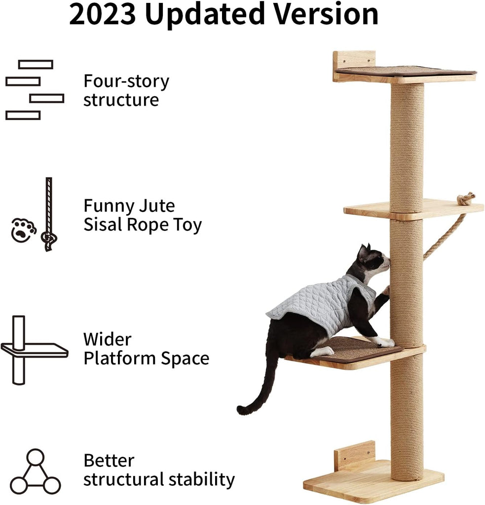 Cat Scratching Activity Tree Wall Mounted