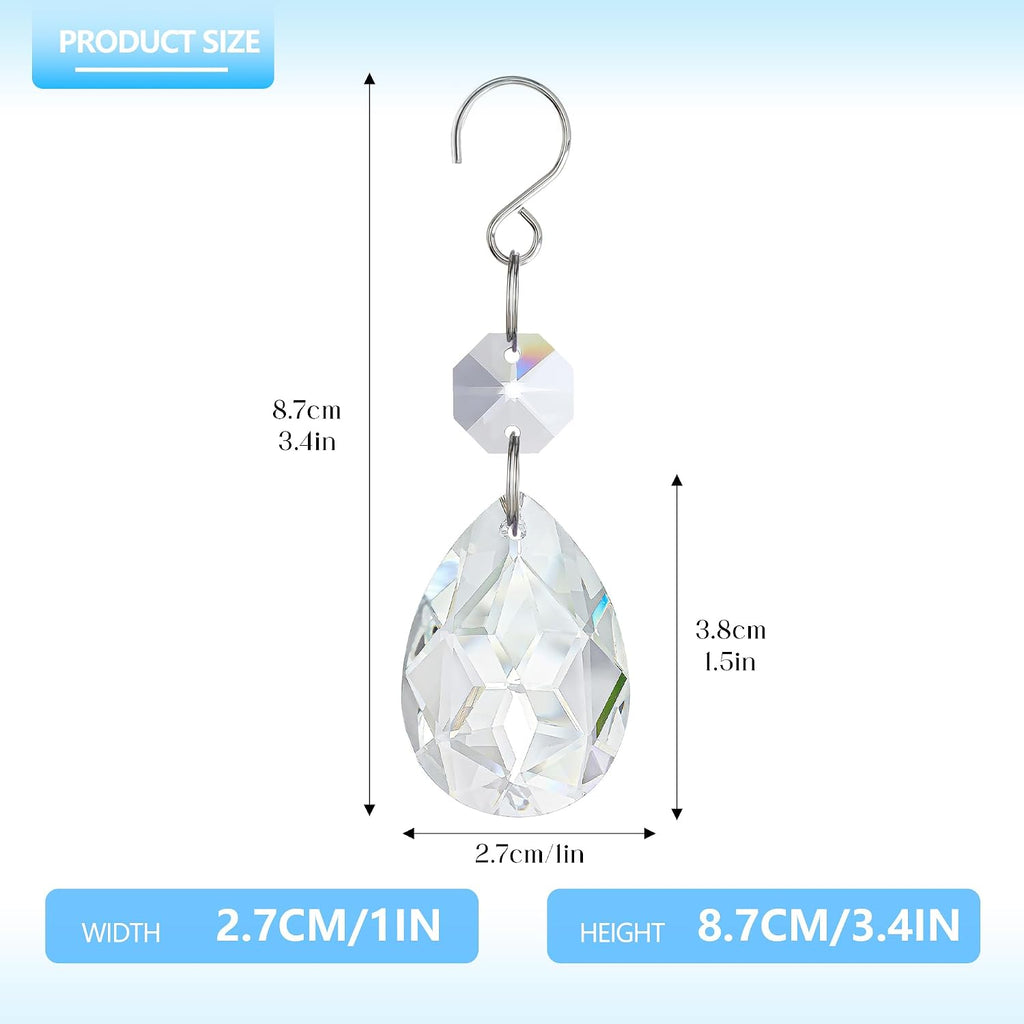 20Pcs 3Inch Crystal Prisms Chandelier Replacement Crystals - Clear Bauhinia Beads, Windows Hanging Ornament